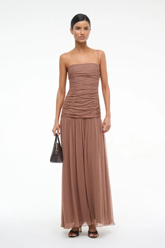 DALTON DRESS | MOCHA sold by STAUD