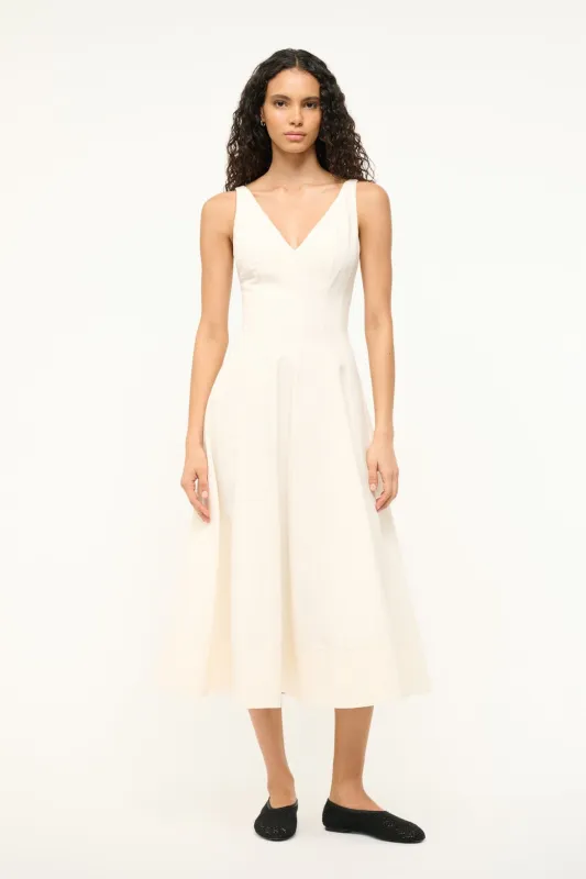 MARIETA DRESS | IVORY sold by STAUD