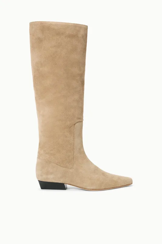 WALLY FLAT BOOT | DUNE SUEDE sold by STAUD