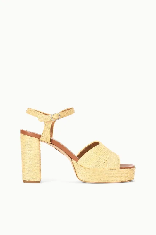 JODIE PLATFORM HEEL | NATURAL sold by STAUD