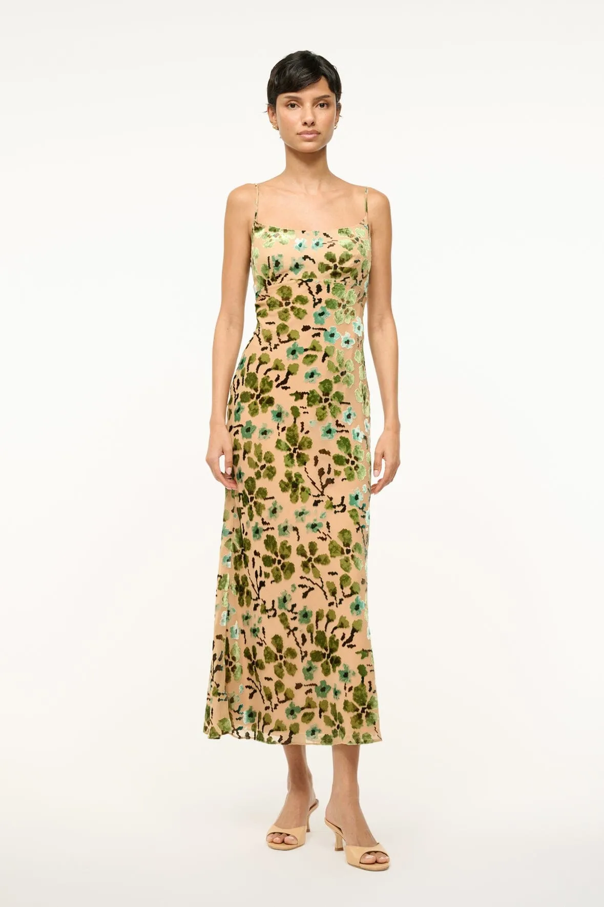 DIANNA DRESS | MOSS FLORAL TAPESTRY sold by STAUD product image thumbnail 4