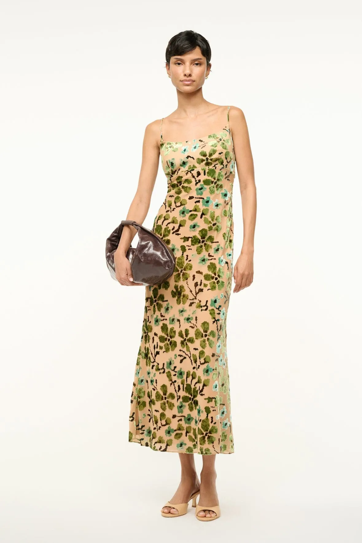 DIANNA DRESS | MOSS FLORAL TAPESTRY sold by STAUD