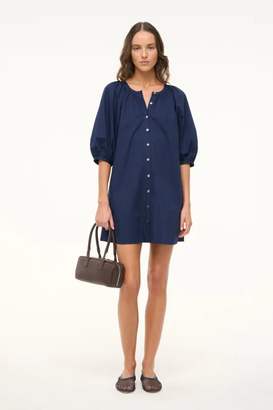 MINI VINCENT DRESS | NAVY sold by STAUD