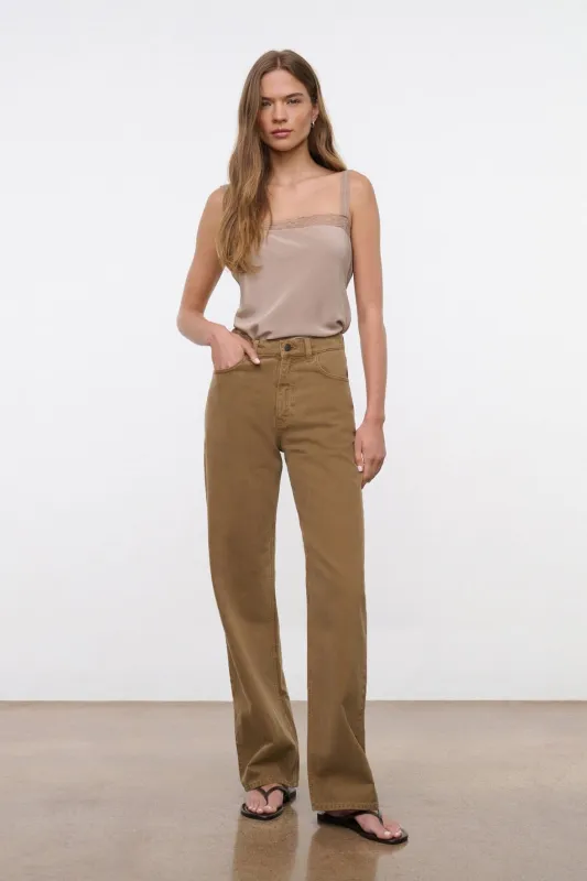 LEO HIGH RISE JEAN | PORTOBELLO sold by STAUD