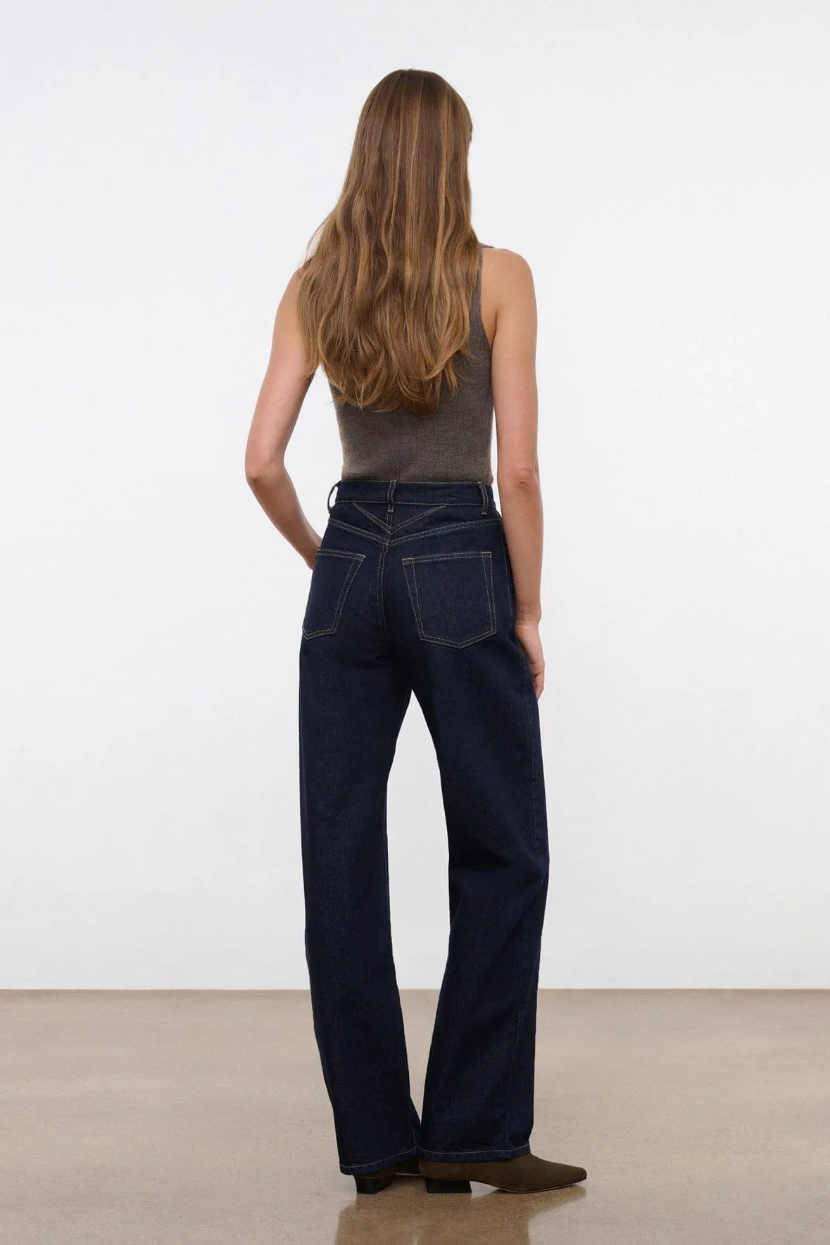 LEO HIGH RISE JEAN | INDIGO sold by STAUD product image thumbnail 3