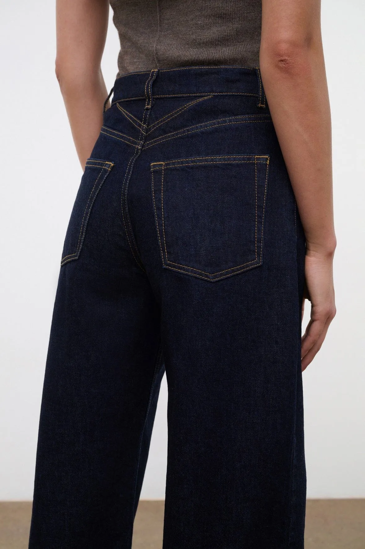 LEO HIGH RISE JEAN | INDIGO sold by STAUD product image thumbnail 4