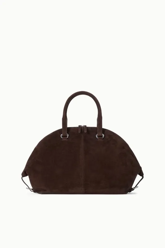 HESTER SATCHEL | ESPRESSO SUEDE sold by STAUD