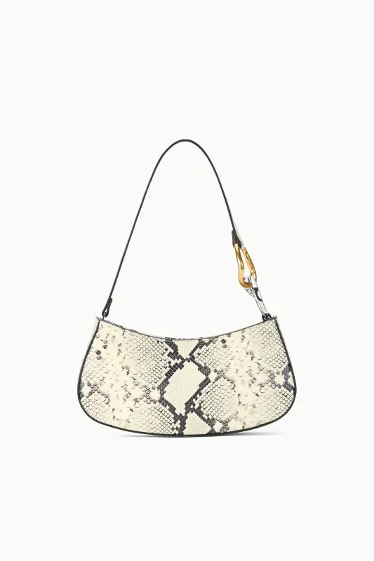 OLLIE BAG | WHITE SNAKE sold by STAUD