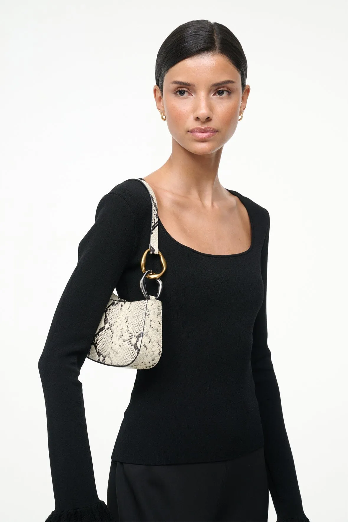 OLLIE BAG | WHITE SNAKE sold by STAUD product image thumbnail 2