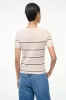 EASY CASHMERE TEE | WHISPER STRIPE sold by STAUD