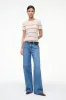 EASY CASHMERE TEE | WHISPER STRIPE sold by STAUD