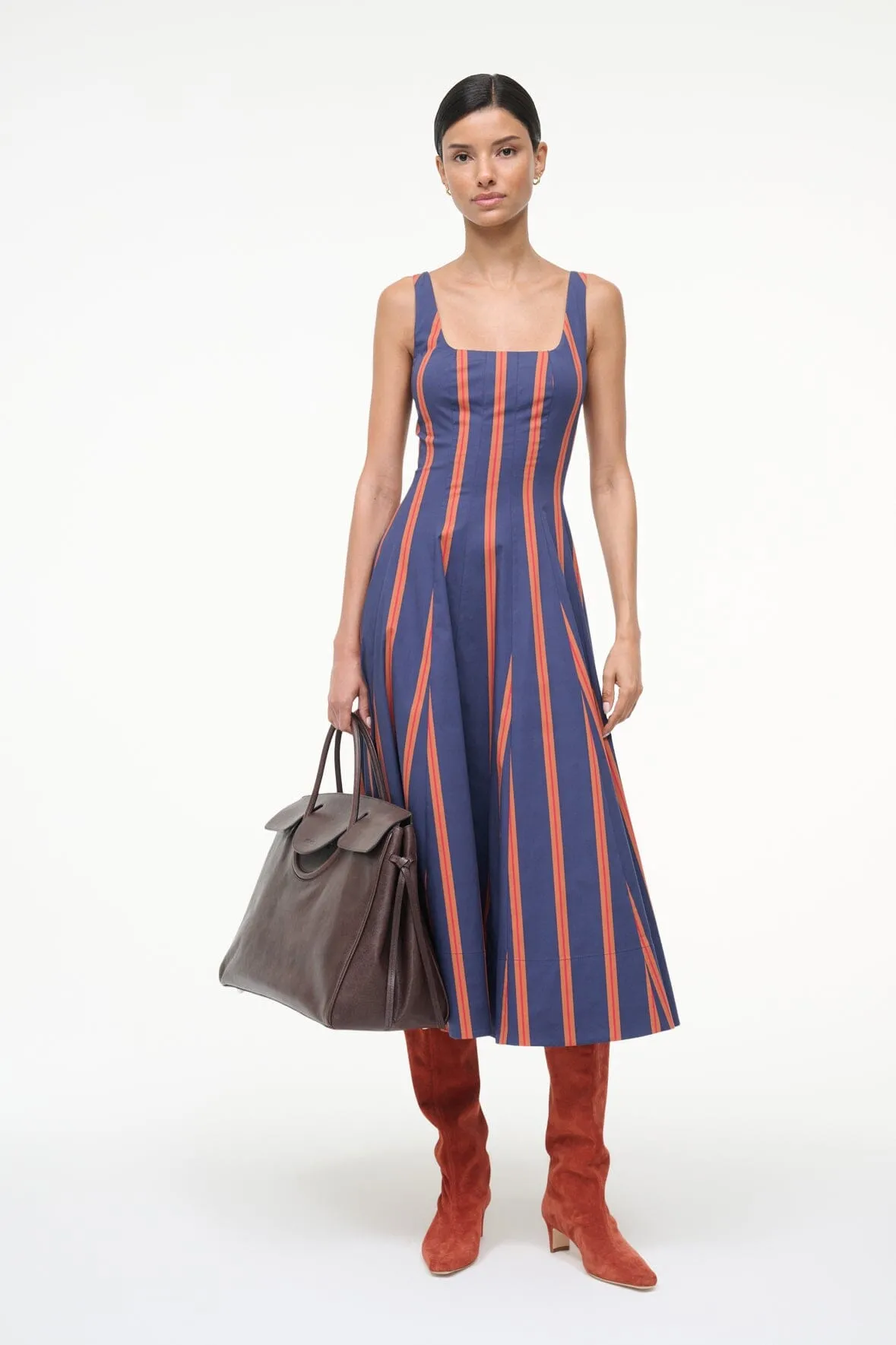 WELLS DRESS | RAILROAD STRIPE sold by STAUD product image thumbnail 5