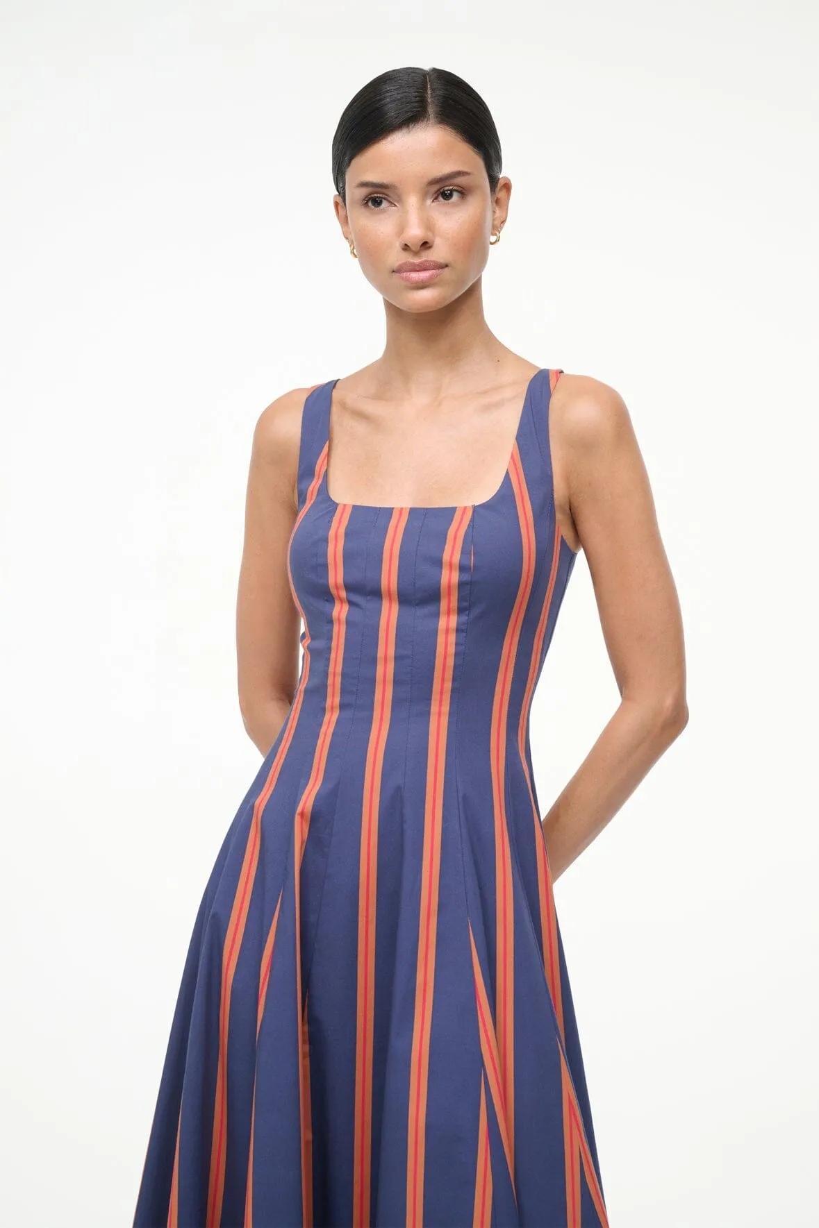 WELLS DRESS | RAILROAD STRIPE sold by STAUD product image thumbnail 2