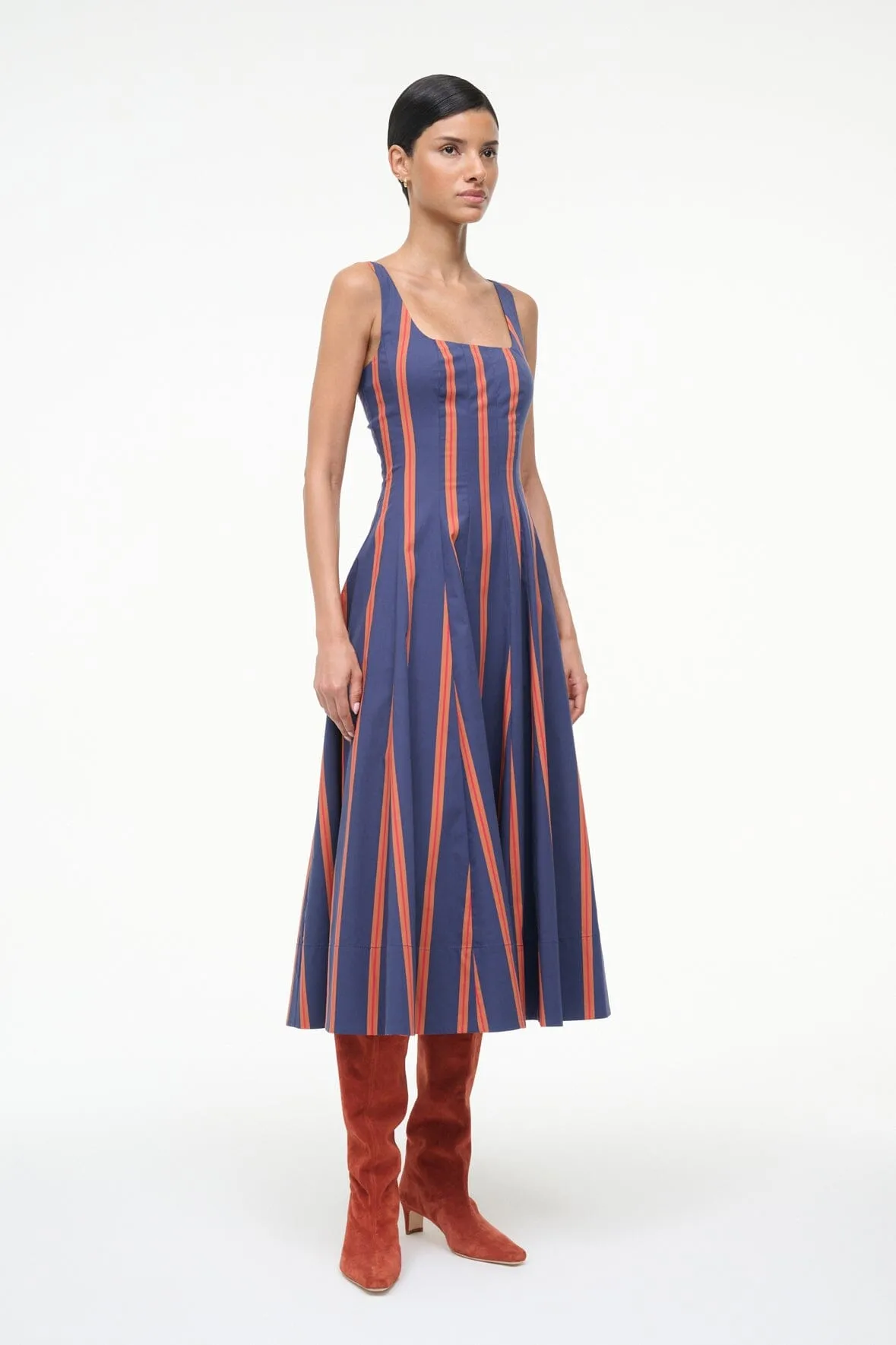 WELLS DRESS | RAILROAD STRIPE sold by STAUD product image thumbnail 4
