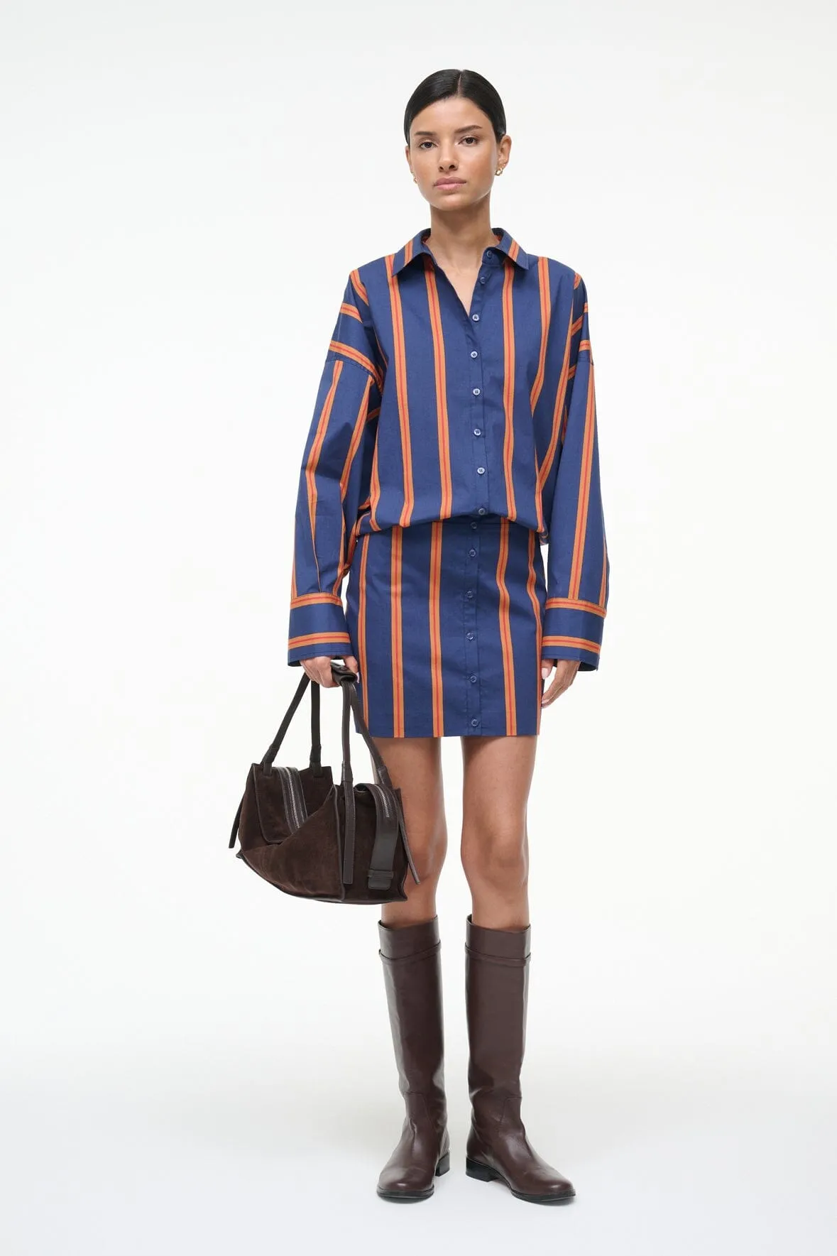 CYNTHIA DRESS | RAILROAD STRIPE sold by STAUD product image thumbnail 5