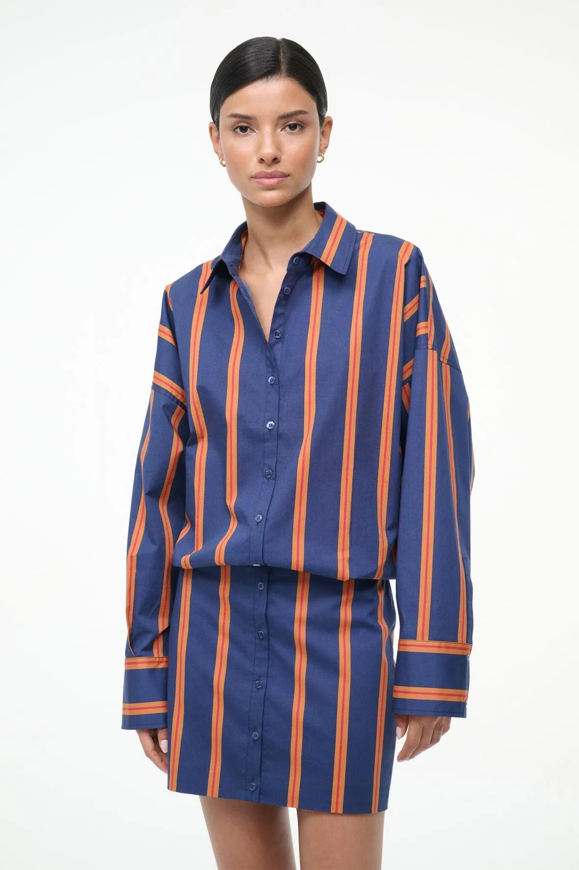 CYNTHIA DRESS | RAILROAD STRIPE sold by STAUD product image thumbnail 4