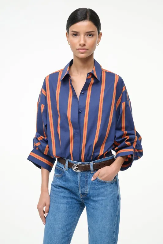 TRAVERSE BODYSUIT | RAILROAD STRIPE sold by STAUD