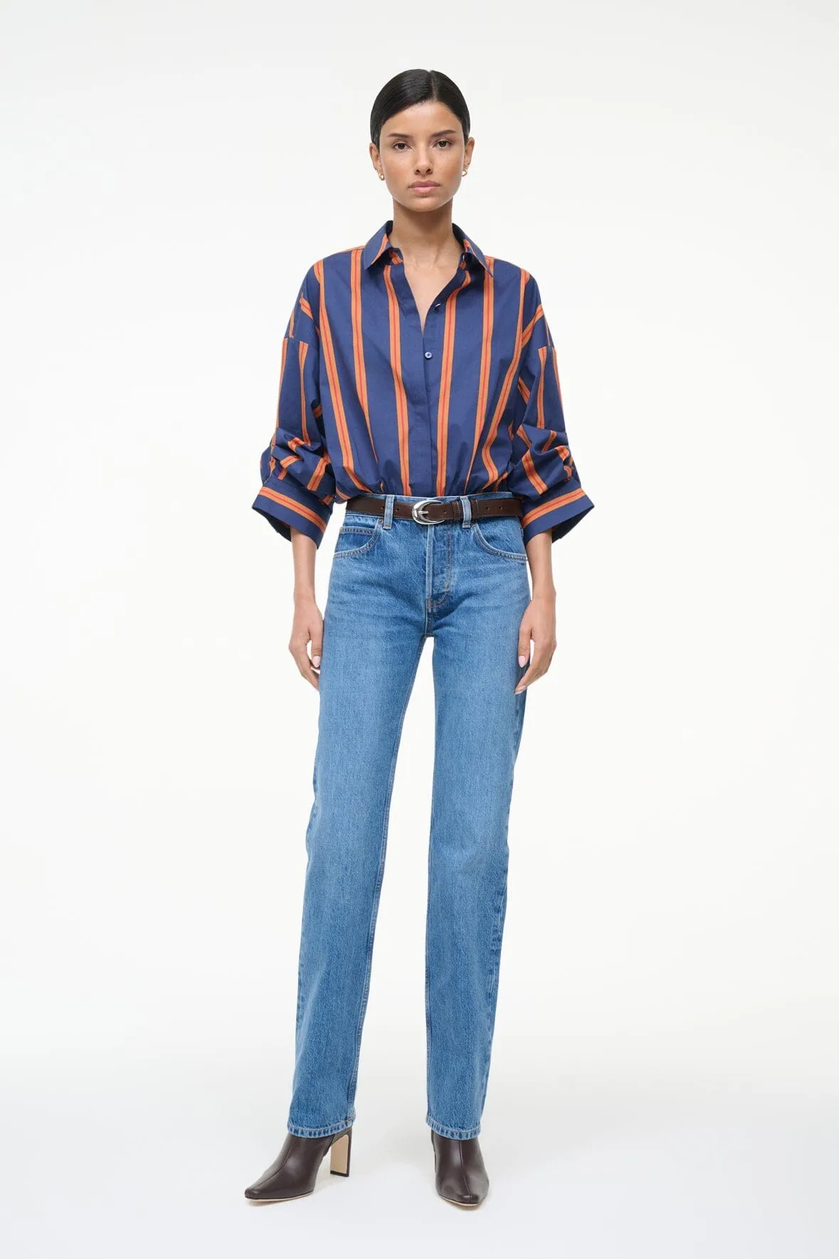 TRAVERSE BODYSUIT | RAILROAD STRIPE sold by STAUD product image thumbnail 5