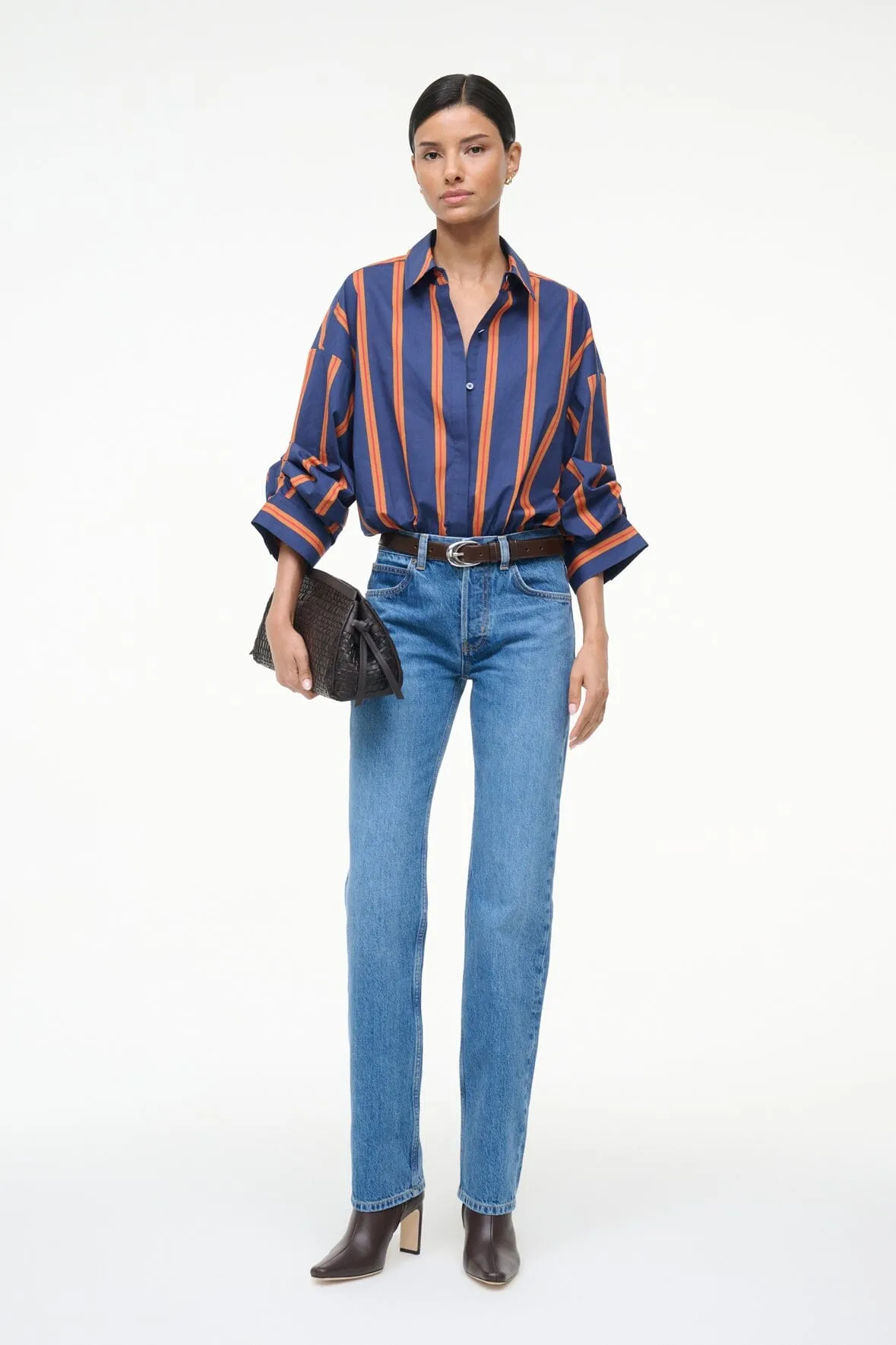 TRAVERSE BODYSUIT | RAILROAD STRIPE sold by STAUD product image thumbnail 2