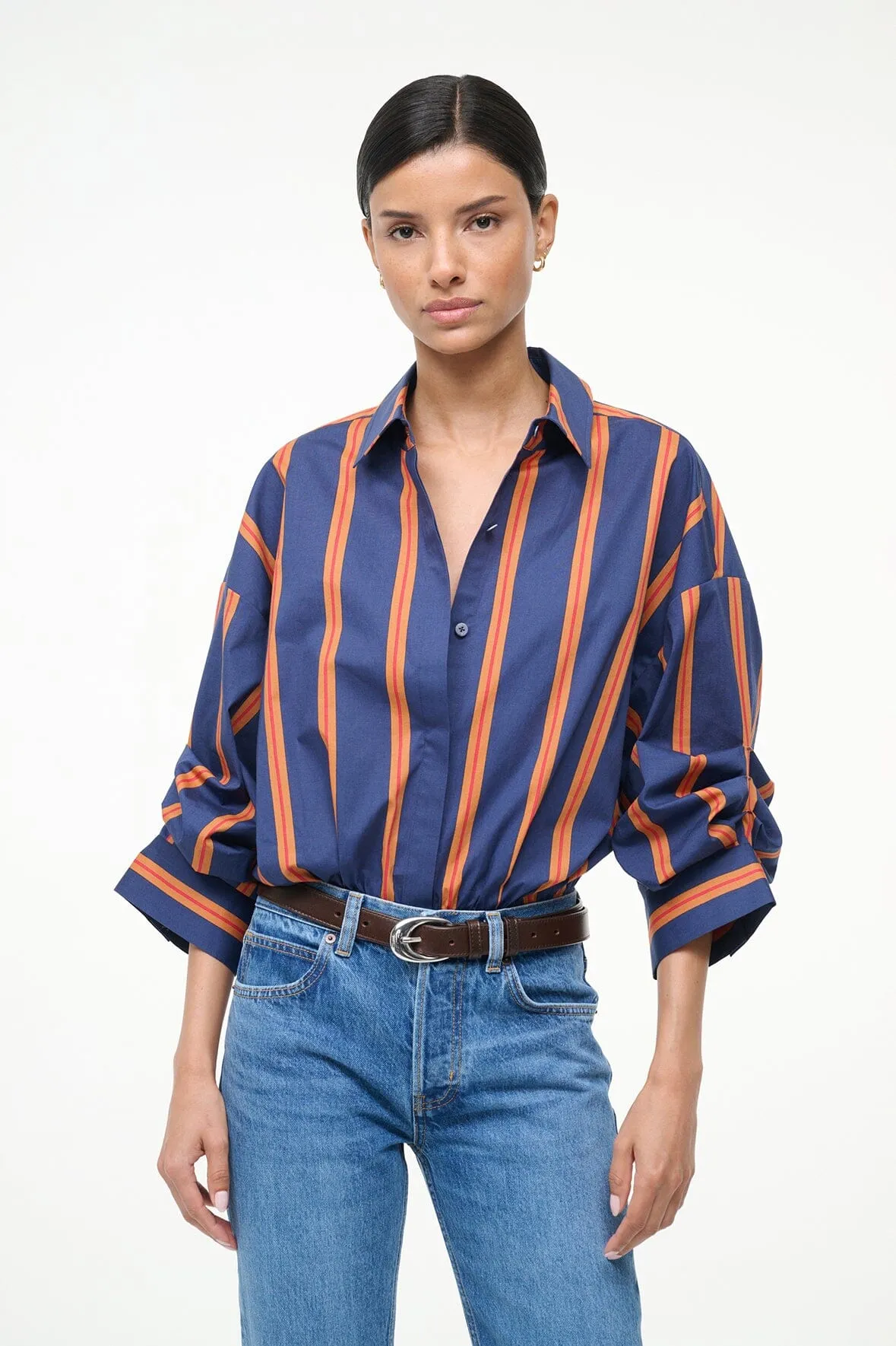 TRAVERSE BODYSUIT | RAILROAD STRIPE sold by STAUD product image thumbnail 3