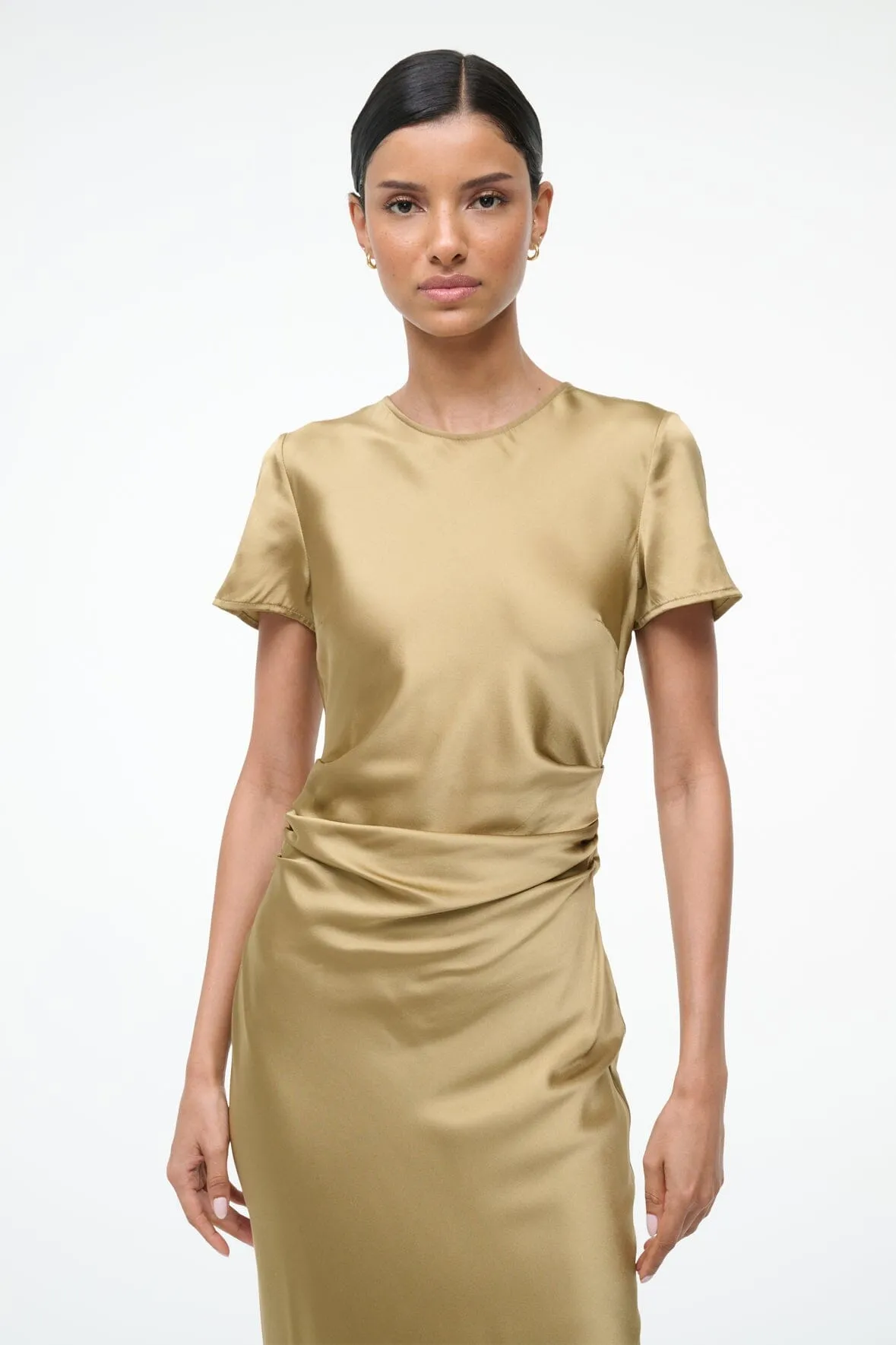 MARCEL SILK DRESS | ANTIQUE sold by STAUD product image thumbnail 2