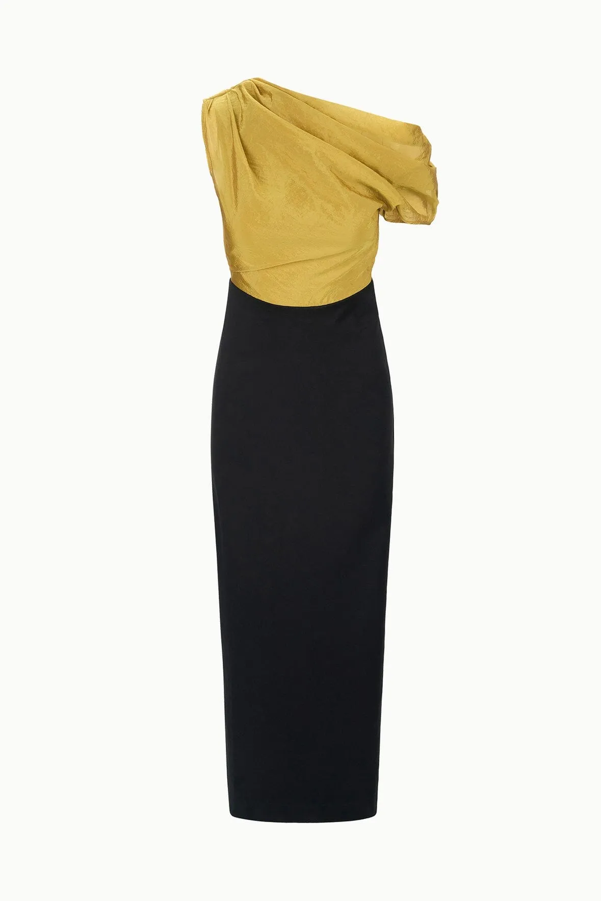 TOPAZ DRESS | CHARTREUSE BLACK sold by STAUD product image thumbnail 5