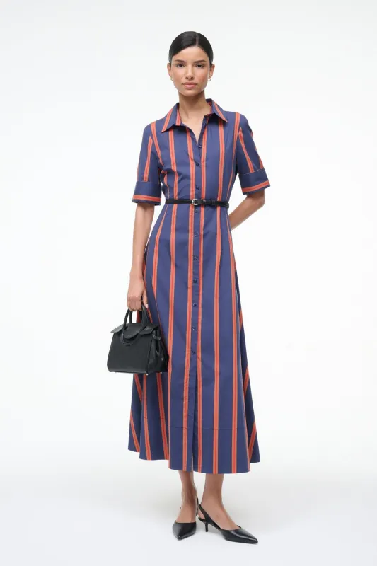 JOAN DRESS | RAILROAD STRIPE sold by STAUD
