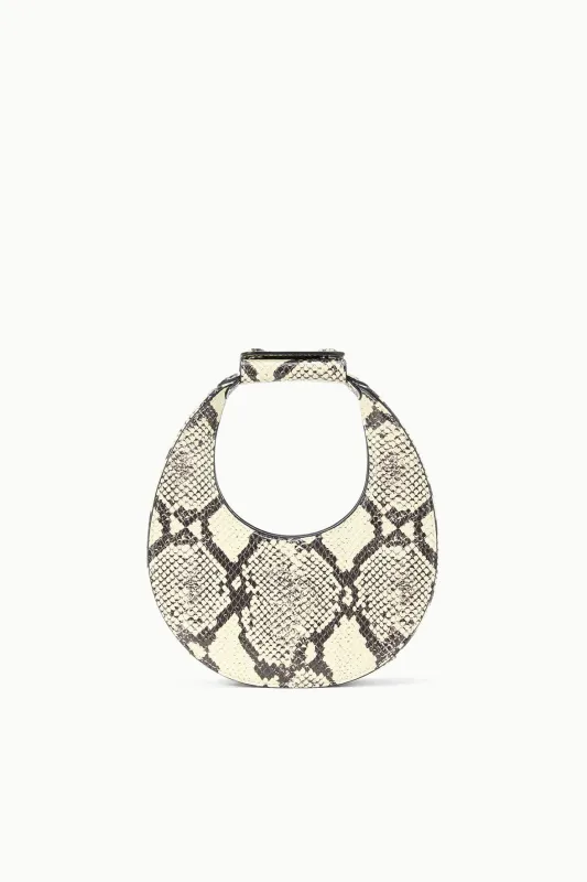 GOODNIGHT MOON BAG | WHITE SNAKE sold by STAUD