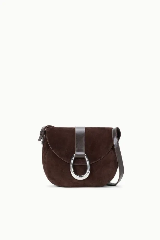 BELLA SADDLE BAG | ESPRESSO SUEDE sold by STAUD