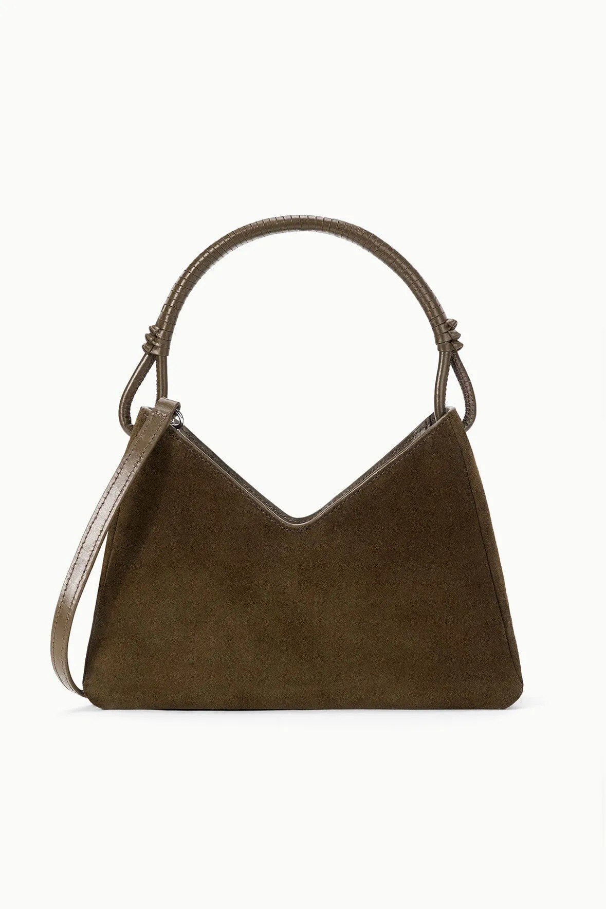 VALERIE SHOULDER BAG | TRUFFLE SUEDE sold by STAUD