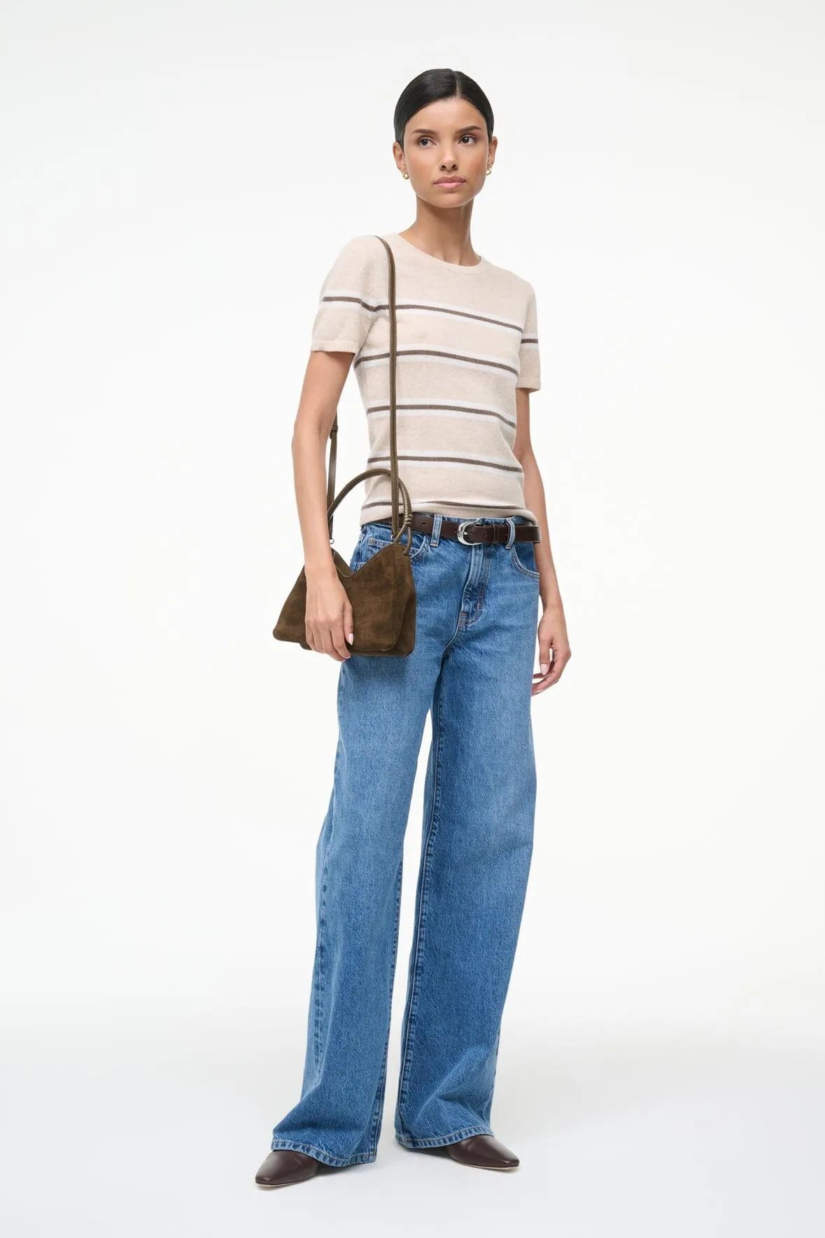 VALERIE SHOULDER BAG | TRUFFLE SUEDE sold by STAUD product image thumbnail 4