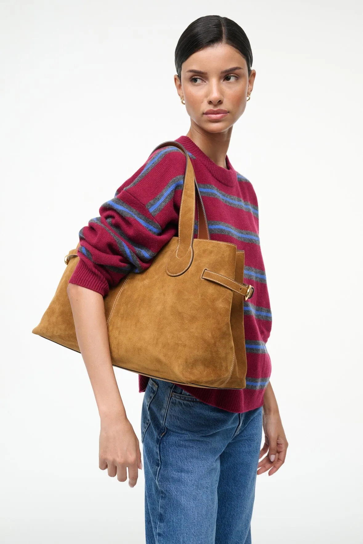 PIPER TOTE | TAN SUEDE sold by STAUD product image thumbnail 2