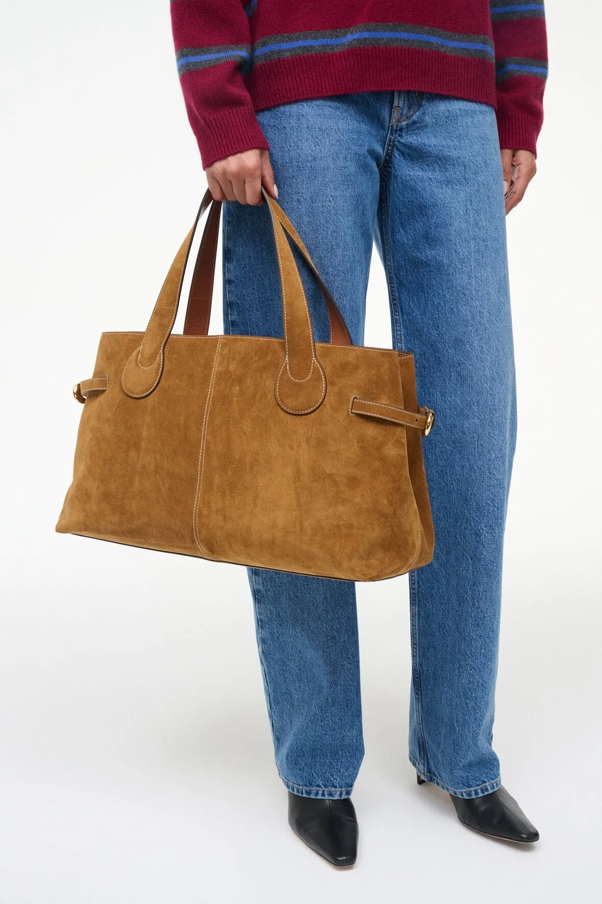 PIPER TOTE | TAN SUEDE sold by STAUD product image thumbnail 4