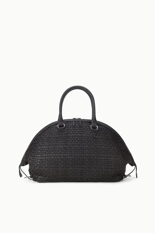 HESTER SATCHEL | ESPRESSO WOVEN LEATHER sold by STAUD