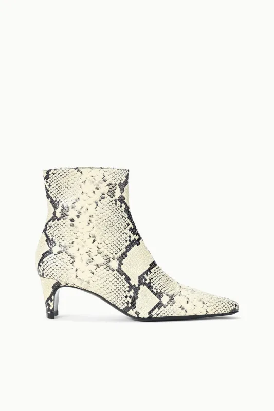 WALLY ANKLE BOOT | WHITE SNAKE sold by STAUD