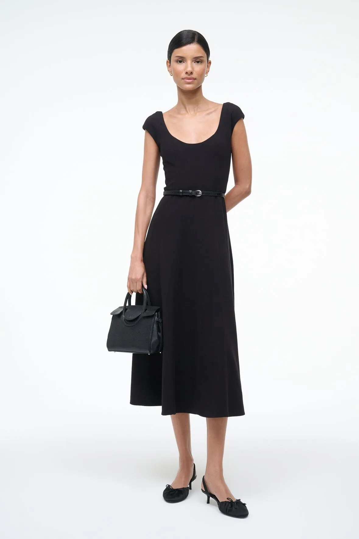 CHARLOTTE DRESS | BLACK sold by STAUD product image thumbnail 5