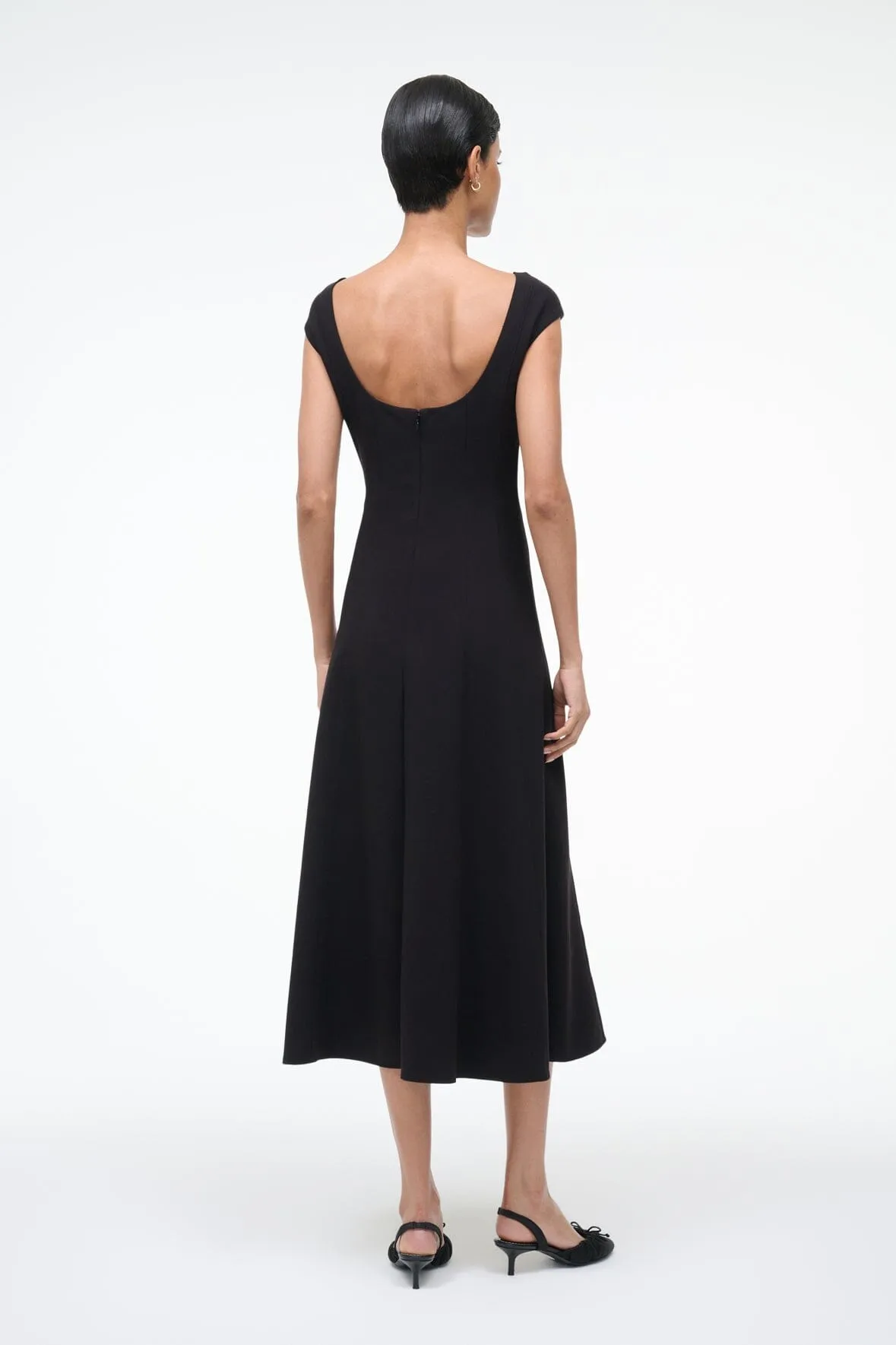 CHARLOTTE DRESS | BLACK sold by STAUD product image thumbnail 3