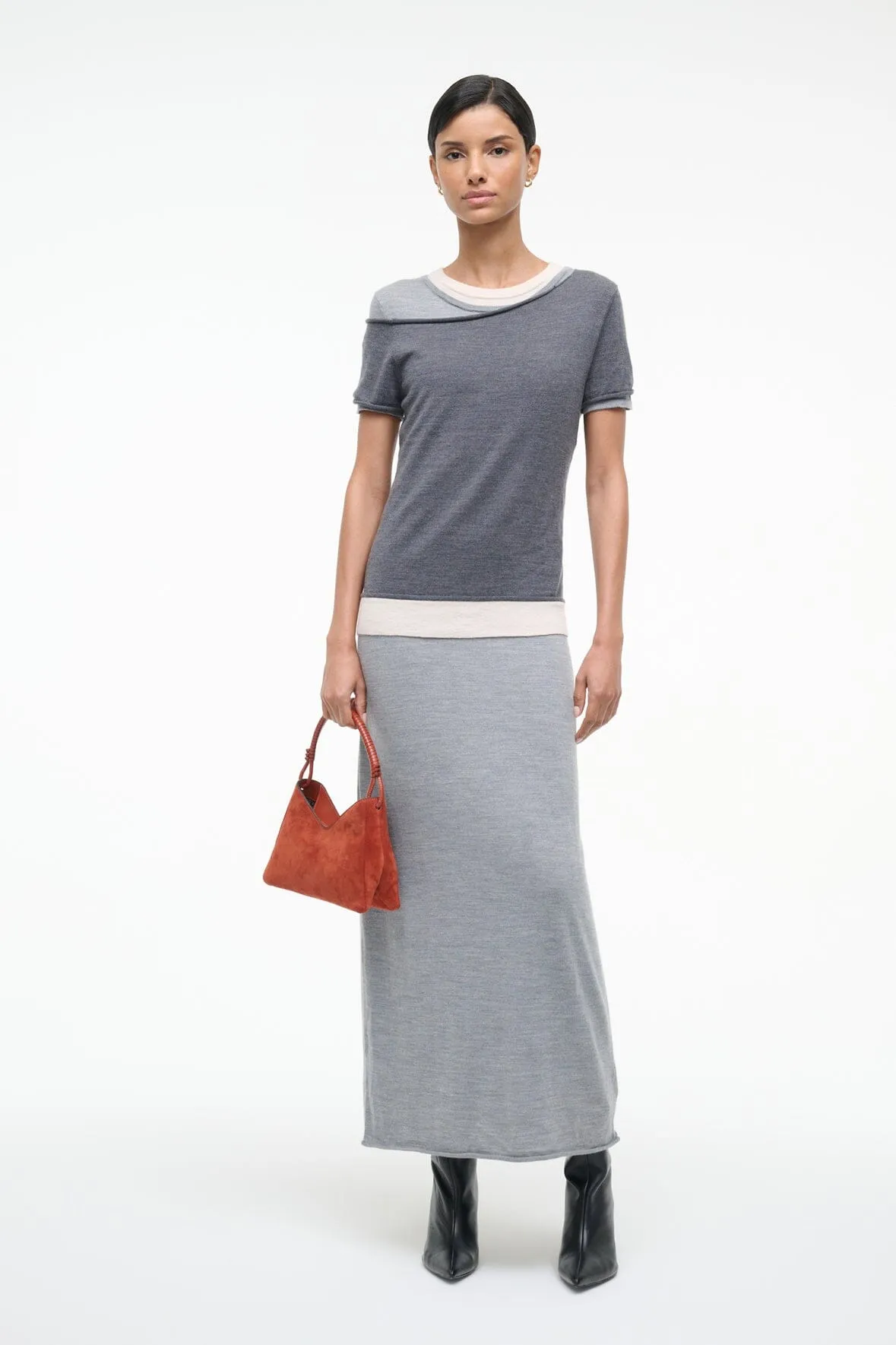 LYRIC DRESS | HEATHER GREY MULTI sold by STAUD product image thumbnail 3