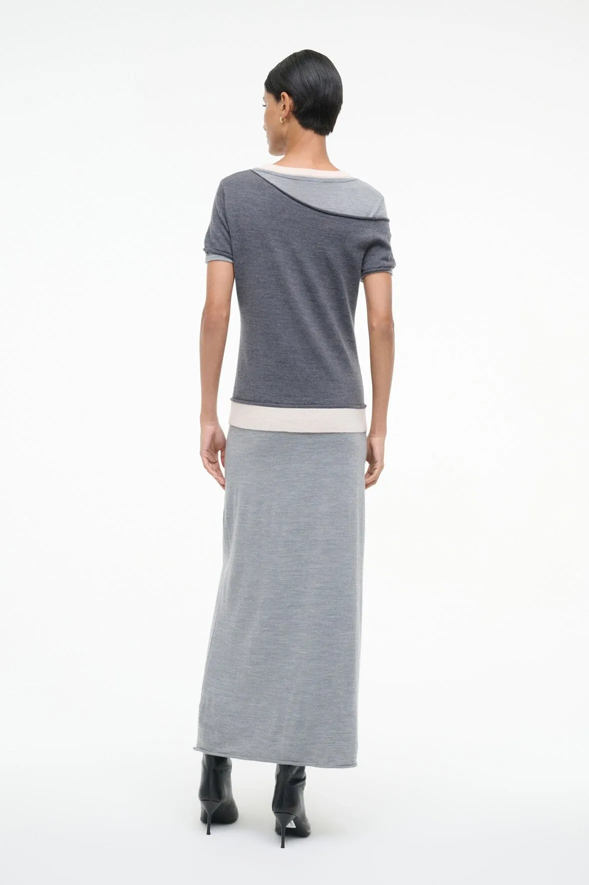 LYRIC DRESS | HEATHER GREY MULTI sold by STAUD product image thumbnail 4