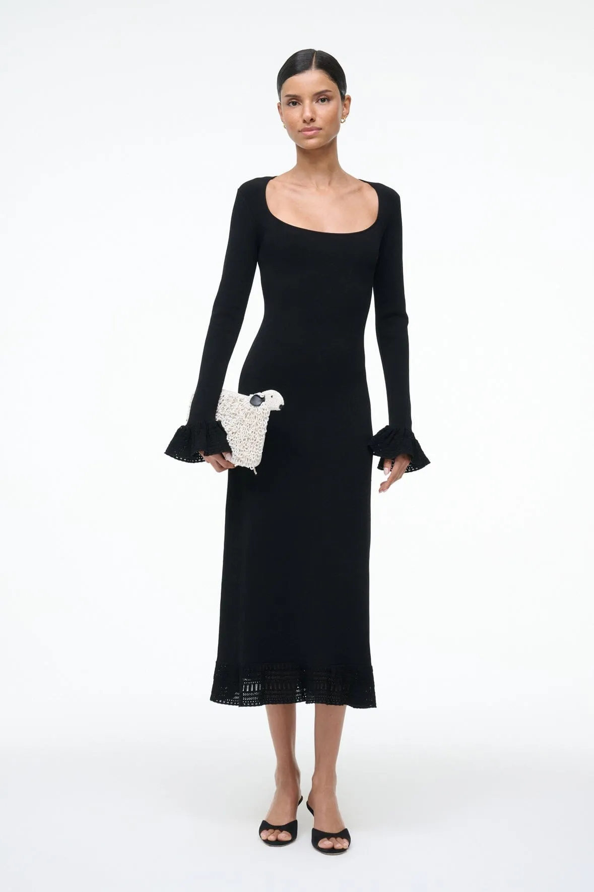 SHELLEY DRESS | BLACK sold by STAUD