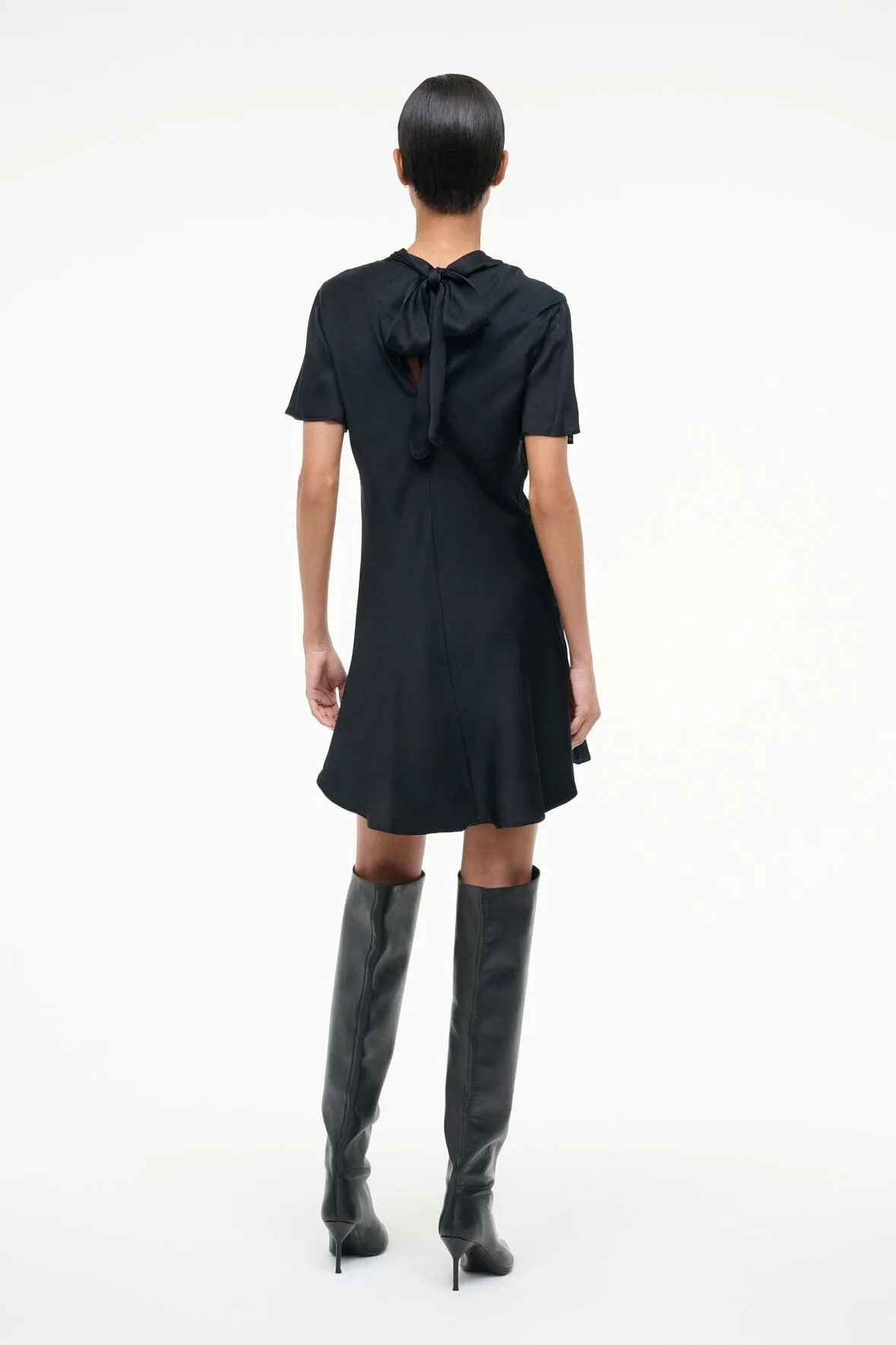 IRIS SILK DRESS | BLACK sold by STAUD product image thumbnail 4