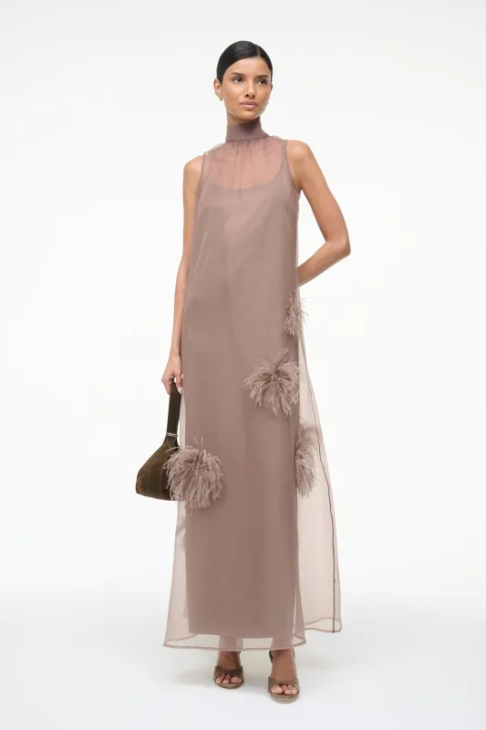 ALBEE DRESS | TRUFFLE sold by STAUD