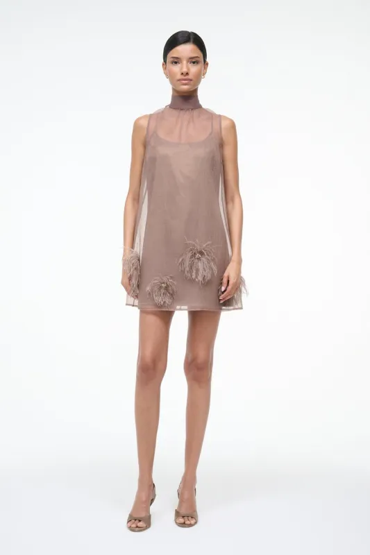 ALBEE MINI DRESS | TRUFFLE sold by STAUD