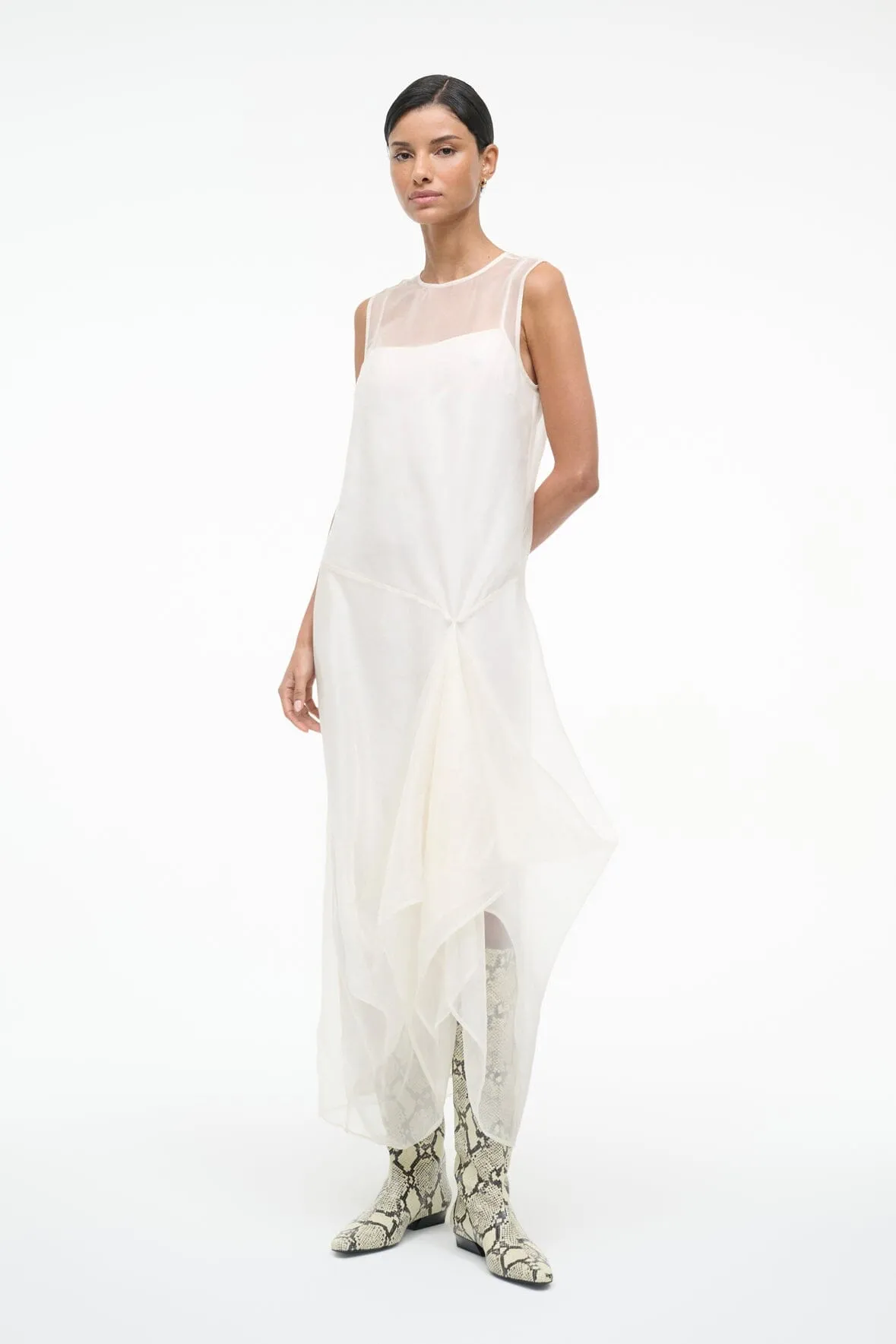 VIOLA DRESS | IVORY sold by STAUD product image thumbnail 5