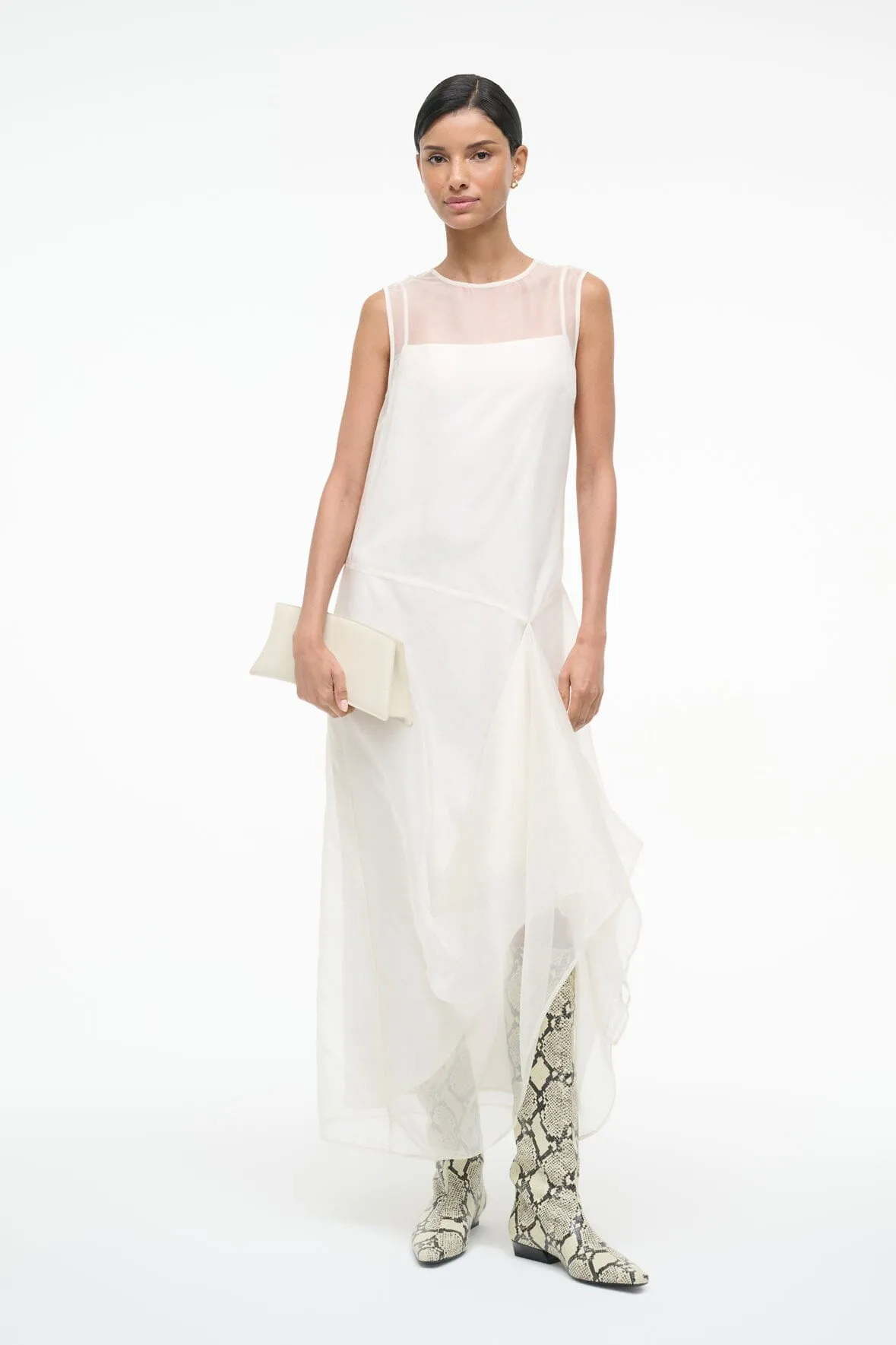 VIOLA DRESS | IVORY sold by STAUD product image thumbnail 3