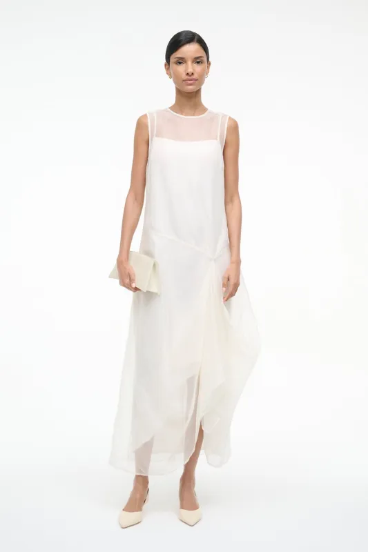 VIOLA DRESS | IVORY made by STAUD