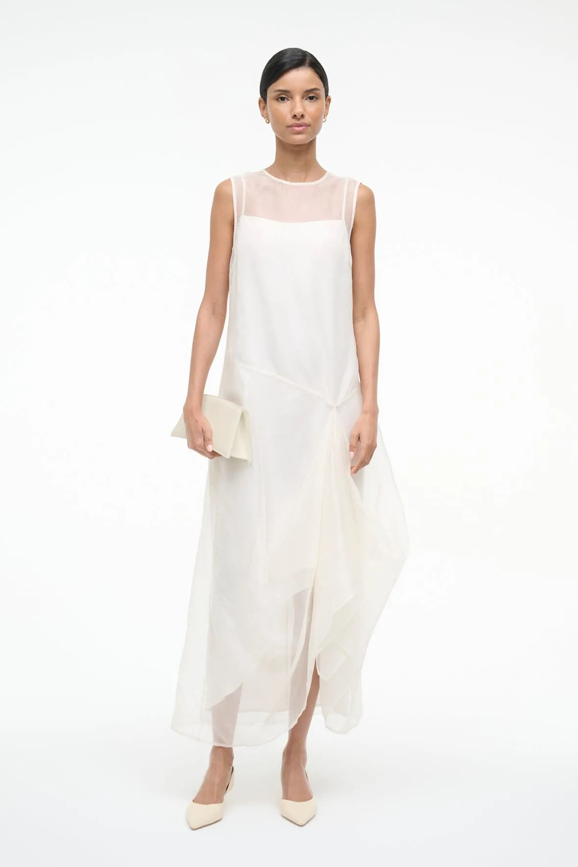 VIOLA DRESS | IVORY sold by STAUD