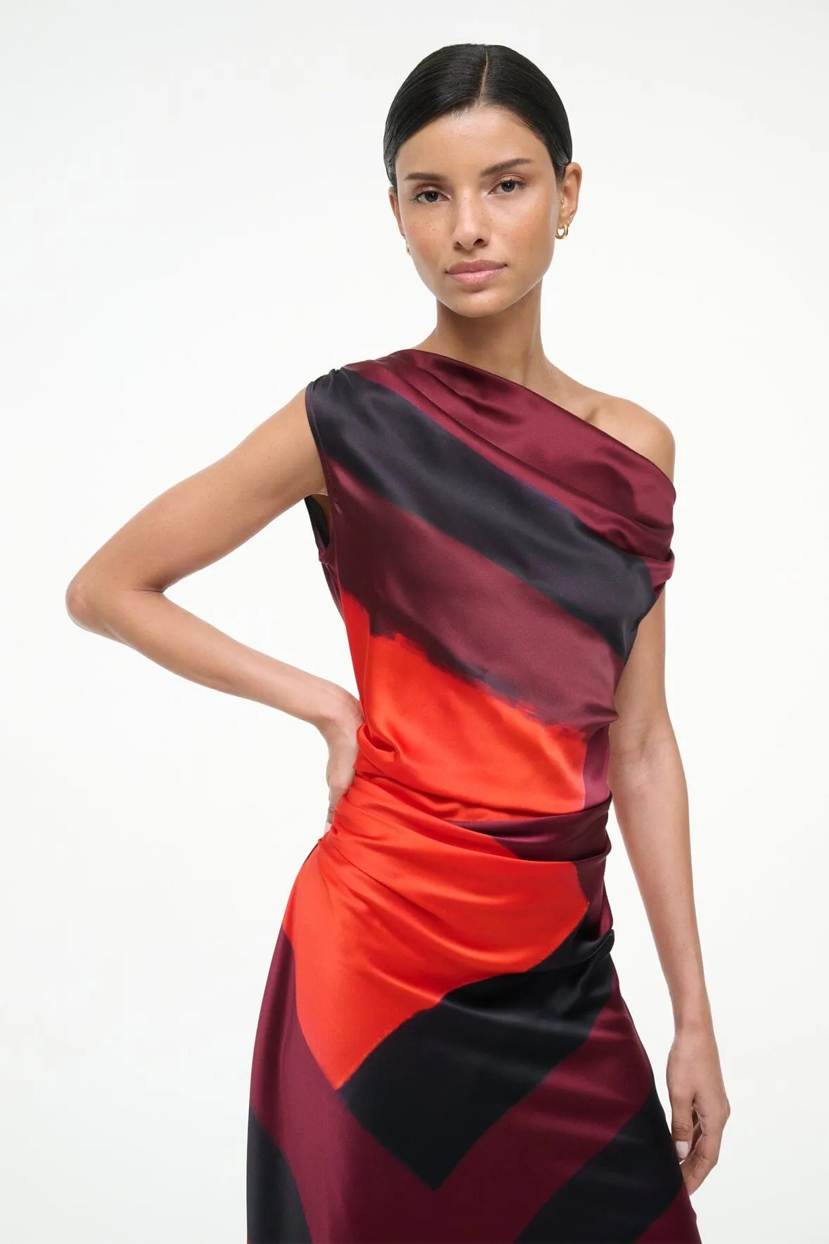 PHARE SILK DRESS | RUBY PRISM sold by STAUD product image thumbnail 2