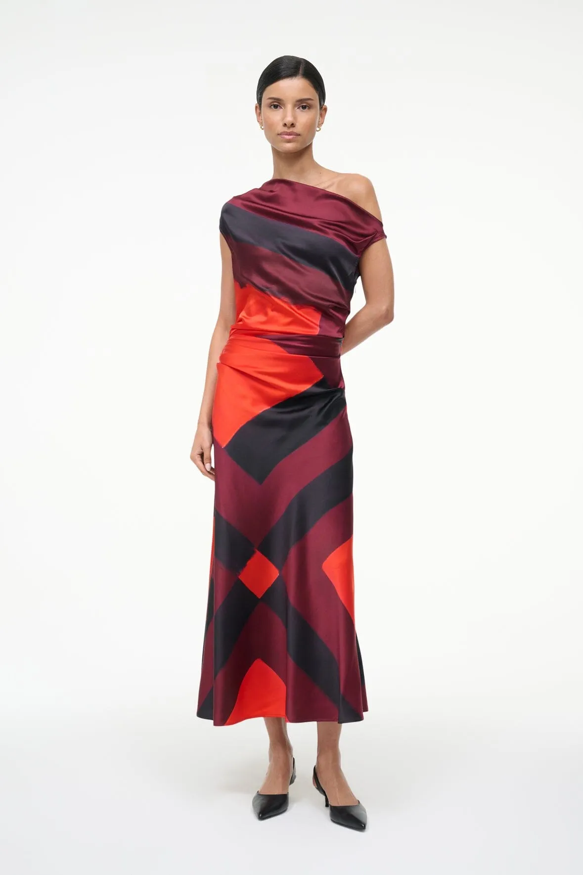 PHARE SILK DRESS | RUBY PRISM sold by STAUD product image thumbnail 5