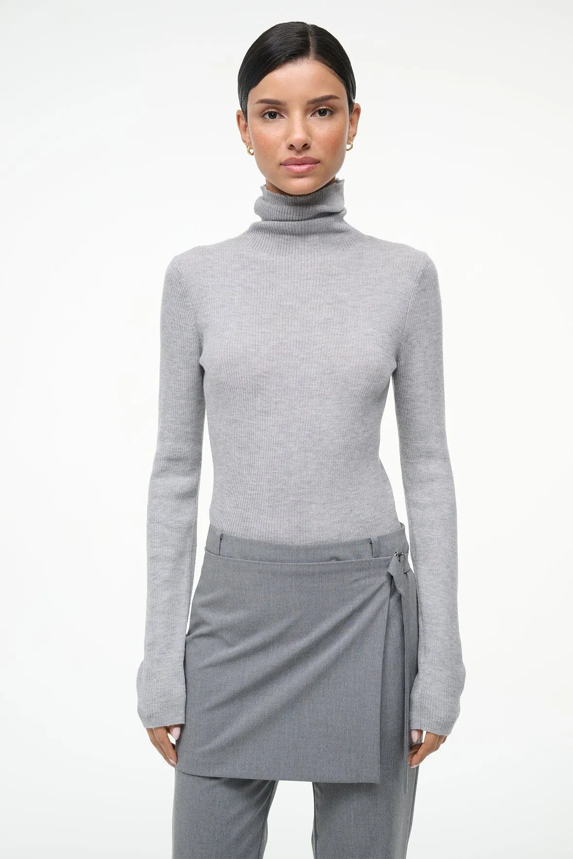TONI SUPERFINE CASHMERE SWEATER | ASH GREY sold by STAUD product image thumbnail 4